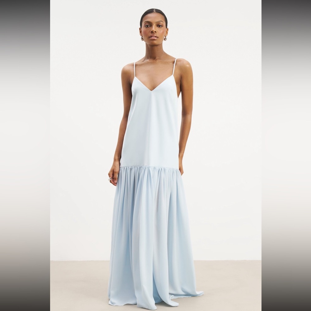 because of alice flowing dropped waist maxi dress